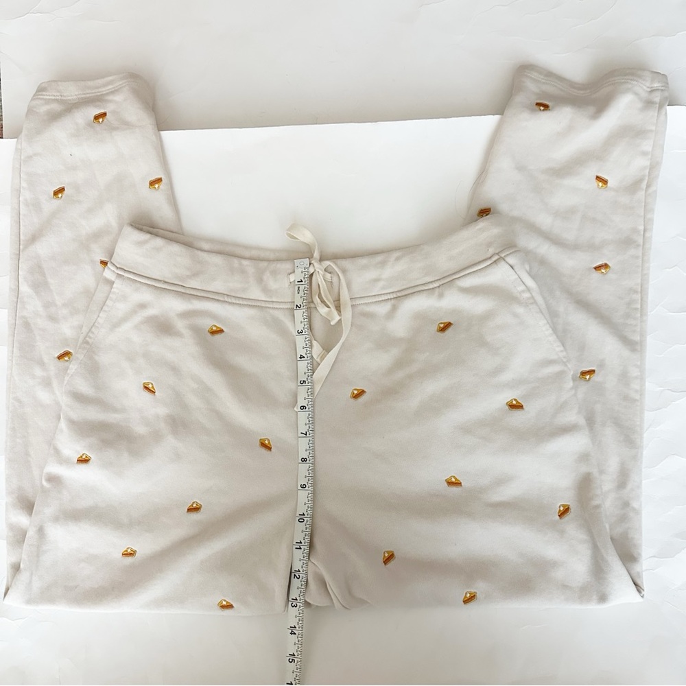 LOU & GREY Pumpkin Pie Embroidered Lounge Sweatpants Size Large - Picture 7 of 11